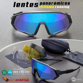 Lentes Panorámicos Ciclismo/Running - Azul-Negro